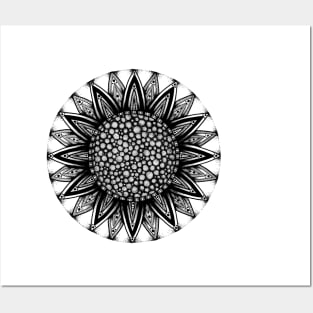 Sunflower Mandala Posters and Art